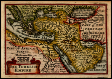 Turkey, Central Asia & Caucasus, Middle East, Turkey & Asia Minor, Egypt, North Africa and Balearic Islands Map By John Speed / Pieter van den Keere