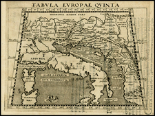 Balkans and Italy Map By Giovanni Antonio Magini