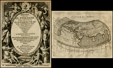 World, World and Title Pages Map By Giovanni Antonio Magini