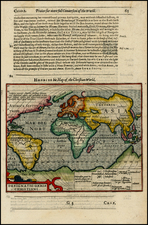 World and World Map By Jodocus Hondius / Samuel Purchas