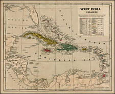 Caribbean Map By Sidney Morse