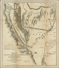 Southwest, Rocky Mountains and California Map By John Charles Fremont / Charles Preuss