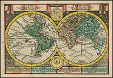 World and World Map By Johann George Schreiber