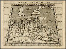 Mediterranean, North Africa and Balearic Islands Map By Giovanni Antonio Magini