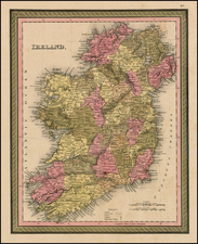 Ireland Map By Samuel Augustus Mitchell