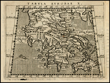 Balearic Islands and Greece Map By Giovanni Antonio Magini