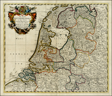 Netherlands Map By John Senex