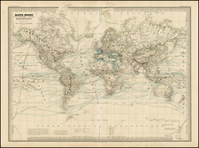 World and World Map By Adolphe Hippolyte Dufour