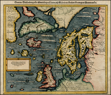 Atlantic Ocean, Baltic Countries, Scandinavia, Iceland, Canada and Balearic Islands Map By Sebastian Munster