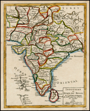 India Map By Gilles Robert de Vaugondy