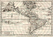 South America and America Map By Pieter van der Aa