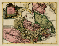 New England, Midwest and Canada Map By Pieter van der Aa