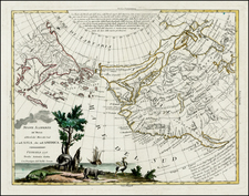 United States, Midwest, Plains, Rocky Mountains, North America, Pacific, Russia in Asia, California and Canada Map By Antonio Zatta