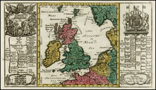 British Isles Map By Georg Christoph Kilian