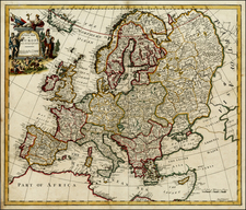 Europe and Europe Map By John Senex