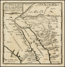 Southwest, Mexico, Baja California and California Map By Fr. Eusebio Kino