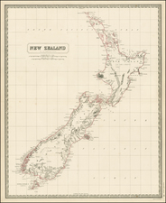 New Zealand Map By W. & A.K. Johnston