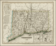 New England and Connecticut Map By Joseph Meyer