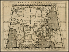 Tabula Europae IX By Giovanni Antonio Magini