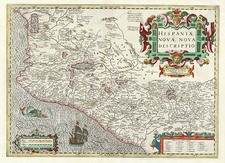 Mexico Map By Jodocus Hondius / Gerhard Mercator