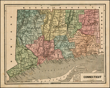 New England and Connecticut Map By Charles Morse