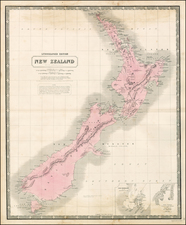 New Zealand Map By W. & A.K. Johnston