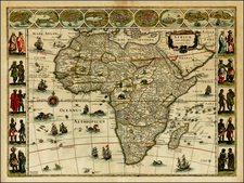 Africa and Africa Map By Willem Janszoon Blaeu