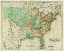 United States Map By John Melish