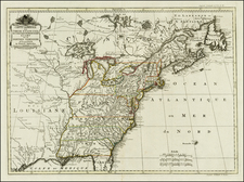 United States Map By Johannes Covens  &  Cornelis Mortier