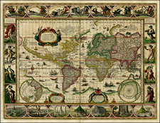 World and World Map By Willem Janszoon Blaeu