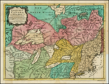 New England, Midwest and Canada Map By Universal Magazine