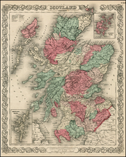 Scotland Map By Joseph Hutchins Colton