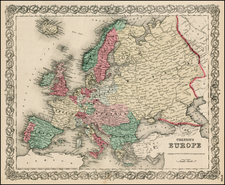 Europe and Europe Map By Joseph Hutchins Colton