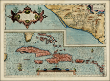 Southeast, Mexico and Caribbean Map By Abraham Ortelius