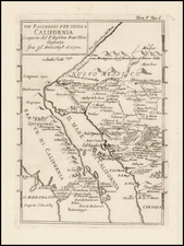 Mexico, Baja California and California Map By Fr. Eusebio Kino