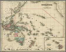 Hawaii, Australia & Oceania, Oceania and Hawaii Map By William McNally