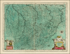 France and Nord et Nord-Est Map By Willem Janszoon Blaeu