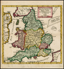 British Isles Map By Gilles Robert de Vaugondy