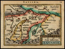 Germany Map By Abraham Ortelius / Johannes Baptista Vrients