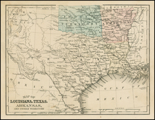 South, Texas and Plains Map By Samuel Augustus Mitchell