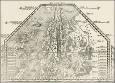 Polar Maps, Atlantic Ocean, Baltic Countries, Scandinavia and Balearic Islands Map By Olaus Magnus