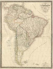 South America Map By J. Andriveau-Goujon