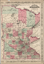 Midwest Map By Alvin Jewett Johnson