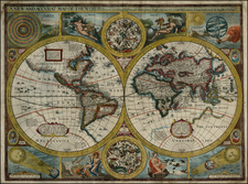 World, World and Celestial Maps Map By John Speed