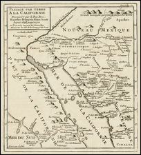 Southwest, Mexico, Baja California and California Map By Fr. Eusebio Kino / Inselin