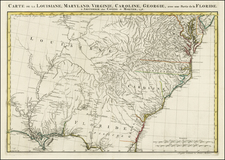 Mid-Atlantic, South, Southeast and Midwest Map By Johannes Covens  &  Cornelis Mortier