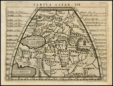 Central Asia & Caucasus, Middle East and Russia in Asia Map By Giovanni Antonio Magini