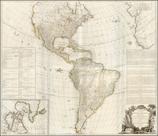 North America, South America and America Map By Robert Sayer  &  Richard Bennett