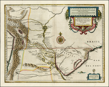 Paraguay & Bolivia Map By Willem Janszoon Blaeu