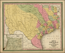 Texas and Southwest Map By Henry Schenk Tanner